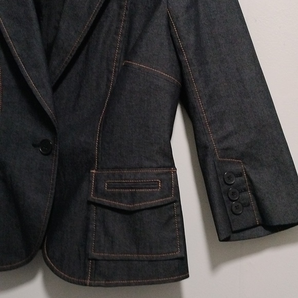 Ann Taylor Loft denim single button jacket size 6 - Picture 6 of 16